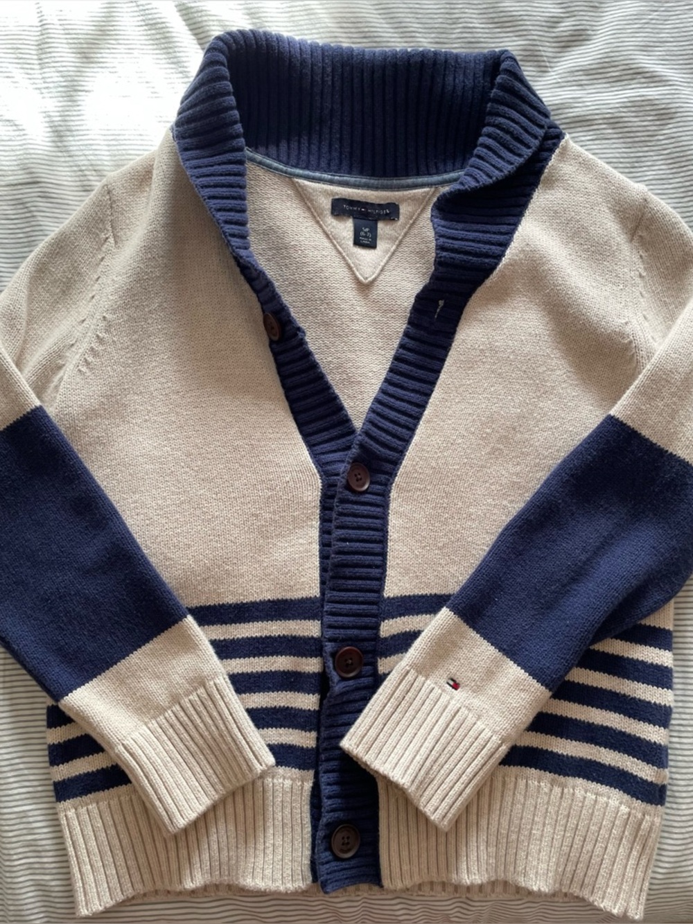 Tommy Hilfiger kids cardigan - Beige & Navy